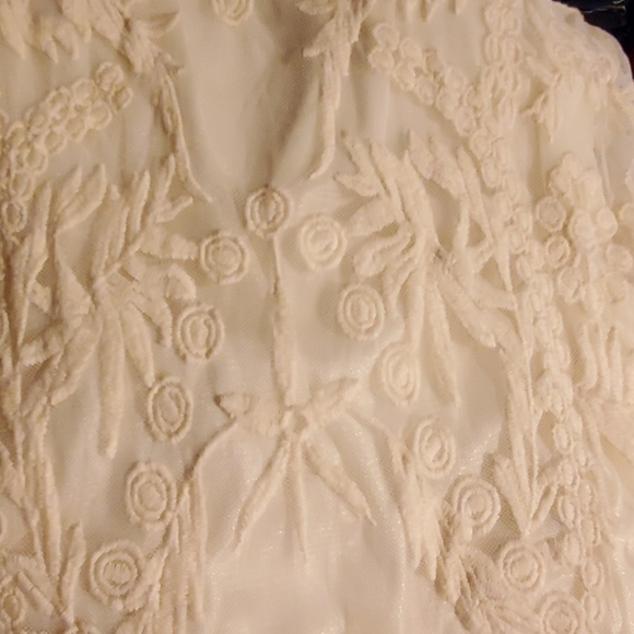 Ella Moss Cabana Lace Overlay Boho Maxi Dress Beach Coverup Wedding Dress - Picture 7 of 7